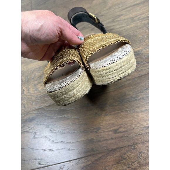 CHINESE LAUNDRY Ziba Platform Sandals Bronze Reptile Print Size 8.5 EUC - Picture 3 of 8